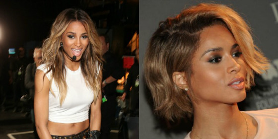 singer Ciara with and without hair extensions